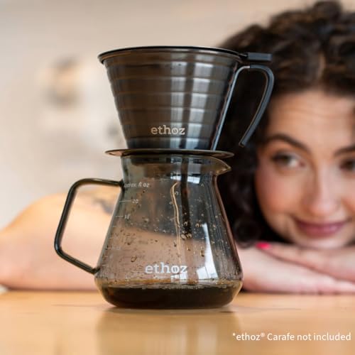 Ethoz Pour Over Set | Stainless Steel Pour Over & Borosilicate Glass Carafe - Image 4