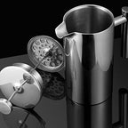 French Press, Stainless Steel Coffee Maker, Double Layer Insulation Coffee Press for Home Outdoor Camping Travel, Nice Gift for Coffee Lover(350ML) - Image 7