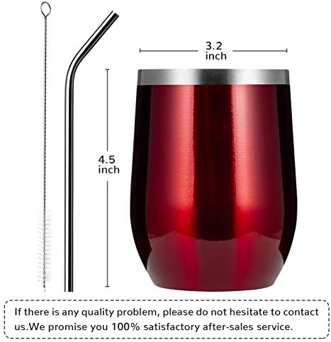 MEWAY 12oz/8 Pack Wine Tumbler Glasses with Lid - Stemless Double Wall Vacuum Stainless Steel Travel Tumbler - Keeping Cold & Hot for Wine,Coffee,Cocktails,Gifts (Burgundy,Set of 8) - Image 4