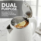OVENTE 1.7L Double Wall Electric Tea Kettle, 1100W Power, White KD64W - Image 4