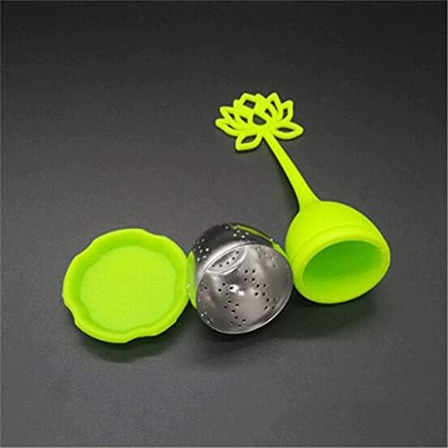 Tea Pot 1pcs Silicone Shaped Stainless Steel Tea Infuser Teaspoon Loose Leaf Herb Tea&Coffee Strainer Measure Intense Infuser (Color : Green) - Image 7