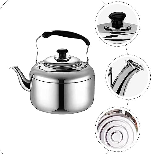 Stovetop Kettle Stovetop Whistling Tea Kettle Stainless Steel Teapot Camping Induction for Gas Stove Kettles for Stove(5L) - Image 7