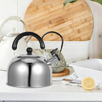 Amosfun Stainless Steel Whistling Tea Kettle Stovetop Tea Kettle with Flat Bottom Ergonomic Cool Handle Compatible with Induction Gas and Electric Cooktops 7.87 Home or Camping - Image 7