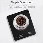Digital Scale, Coffee Electronic Scales with Timer LED Screen USB 3kg 0.1g G/oz/ml, High Precision Measures Auto Smart Kitchen Scale - Image 5