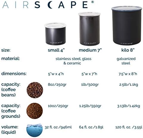 Airscape Stainless Steel Coffee Canister - 2-Pack - Food Storage Container - Image 6