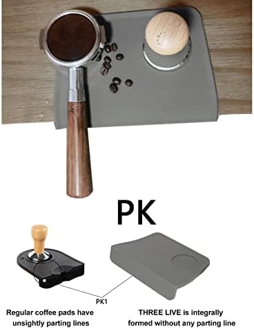 2PCS Espresso Tamper Mat Silicone Coffee Mat with Tamper Coffee Tamping Mat for Espresso Tamping Station7.1×5.7in(51mm-grey) - Image 4