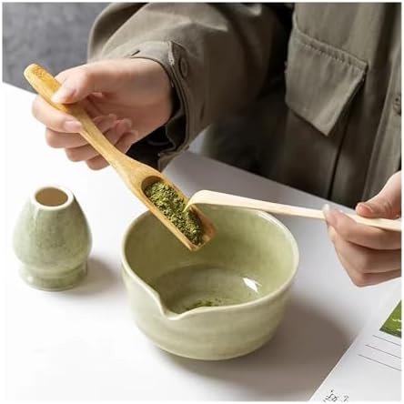 Matcha Blender Ceremony 4/5/6pcs Set Ceramic Chawan Bowl Bamboo Whisk And Tea Scoop Tools Kit(Style A 4PCS) - Image 2