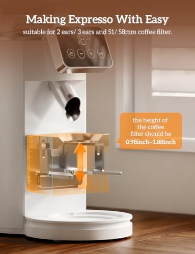 Neretva Stainless Steel Espresso Grinder with Portafilter Holder, White - Image 5