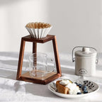 watchget Pour Over Coffee Station Coffee Dripper Stand Wooden Drip Station Pour Over Coffee Maker Stand Filter Holder - Image 5