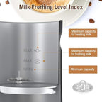 4 IN 1 Electric Milk Frother, Automatic Hot & Cold Milk Foamer, 19.6oz/580ml Large Capacity for Latte Coffee Hot Chocolates Cappuccino (Black, 220V EU PLUG) - Image 6