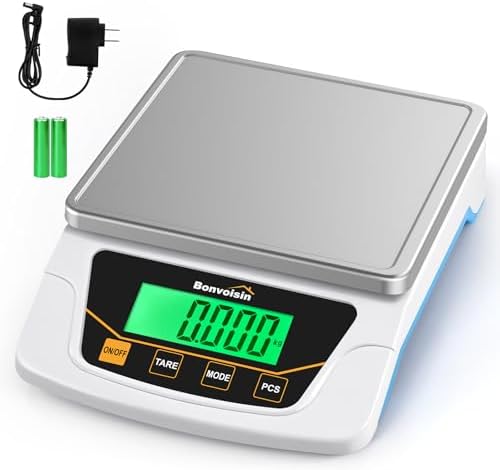 Bonvoisin Digital Gram Scale 6000g x 0.1g Lab Scale with 6 Units by Bonvoisin