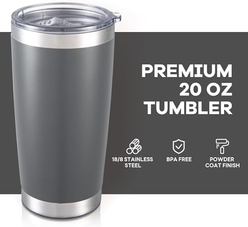 20 oz Tumbler with Lid Stainless Steel Insulated Tumblers Bulk Cups Mug - Image 2