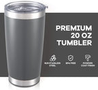 20 oz Tumbler with Lid Stainless Steel Insulated Tumblers Bulk Cups Mug - Image 2