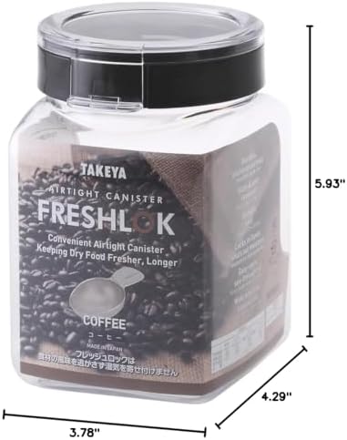 Takeya Fresh Rock Coffee with Measuring Spoon, Coffee Beans, Storage Container, 3.3 fl oz (1.1 L) - Image 5