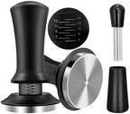 Coffee Tamper Spring Espresso Tamper 51mm 53mm 58mm Coffee Tampers And Coffee Stirrer Stainless Steel Tampers Coffee Accessories(51mm,Black-3Pcs) - Image 2