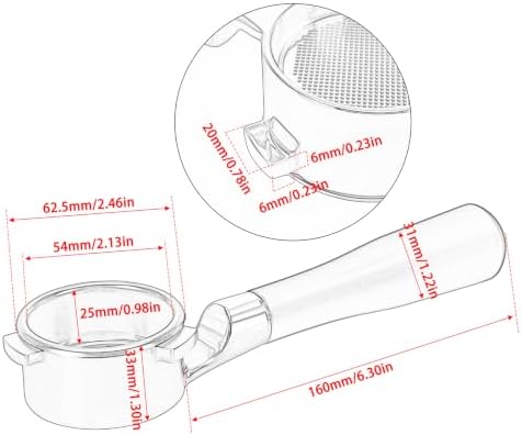 54mm Bottomless Portafilter for Certain Breville Models with Alumina Handle - Image 3