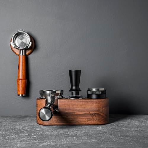 Espresso Tamping Station 54mm For Breville Espresso Machine Accessories,Rosewood Portafilter Holder Tamping Mat Espresso Coffee Equipment - Image 6