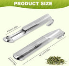 Stainless Steel Tea Diffuser with Hook, Extra Fine Mesh Tea Strainer for Loose Leaf Tea, Reusable Pipe Tea Infuser and Steeper for Cups, Coffee, Herbs, Spices, Seasonings, 1 Piece - Image 2