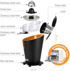 LEBENLANG Stainless Steel Electric Orange Juicer 200W I Incl. Stainless Steel Cone & BPA-Free | High Juice Yield for Oranges & Lemons | Electric Juicer Citrus Press Fruit Press - Image 3