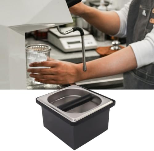 Stainless Steel Coffee Knock Box with Removable Ground Container Noise Reduction Rubber Coffee Box for Cafe Bar(7.3in) - Image 3