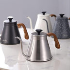 LEIYTFE 1200ML Coffee Kettle with Lid,Stainless Steel Hand Drip Coffee Pot,Tea Pot Gooseneck Kettle Stovetop Stainless Steel Kettle Pour Over for Brewing Tea Coffee (Color : Black) - Image 4