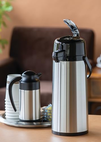 Service Ideas Eco-Air Airpot with Lever, 64.2oz, Glass Vacuum Insulated - Image 3