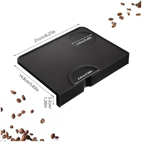 Silicone Coffee Tamper Mat Anti-skid Espresso Silicone Mat Espresso Coffee Tamping Corner Black Thicken Mat Coffee Tamper Mat - Image 7