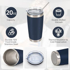 IEOVIEE 32 Pack 20oz Stainless Steel Insulated Bulk Tumblers with Lid&Straw - Image 5