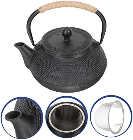 Iron Tea China Teapot Kettle Teapot for Stovetop Metal Teapots Teapot with Infuser Tea Pot Japanese Tetsubin Teapots Stainless Steel Water Bottle Desktop Decor Whistle of, - Image 7