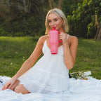 HydroJug Traveler 32oz, Insulated Tumbler with Handle & Straw, Summer Picnic - Image 6