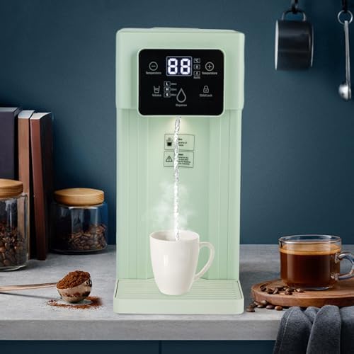Instant Hot Water Dispenser, 110V 1500W Electric Tea Kettle with 0.8Gal Water Tank and Safety Lock, Adjustable Water Temp & Quantity Hot Water Dispenser with Night Light, for Home, Office (Green) - Image 3