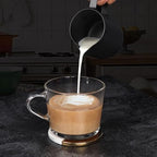Stainless Steel Milk Frothing Pitcher,Coffee Latte Art Cup, Steaming Espresso Frother Barista Tools Creamy Foam(20oz 600ml) - Image 3