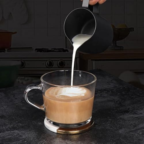 Stainless Steel Milk Frothing Pitcher,Coffee Latte Art Cup, Steaming Espresso Frother Barista Tools Creamy Foam(20oz 600ml) - Image 3