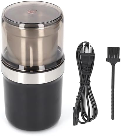 EVGATSAUTO Electric Coffee Grinder, SUS304 Precision Grooming Tool Coffee Bean Grinder, 200W 100g Capacity with Cleaning Brush and Non Slip Base for Home Kitchen Beans Nuts Grains - Image 6