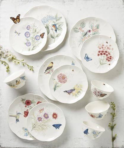 Lenox Butterfly Meadow Flutter Porcelain 12-Piece Dinnerware Set for 4 - Image 3