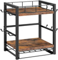 HOOBRO Coffee Mug Cup Holder, Tree Bar Station Organizer for Countertop, 12 Hooks Mug Stand Rack & Sliding Drawer intended for 30 K-Cup Pods, 2 Tier Mug Display Stand, Rustic Brown and Black BF11TL01 by HOOBRO