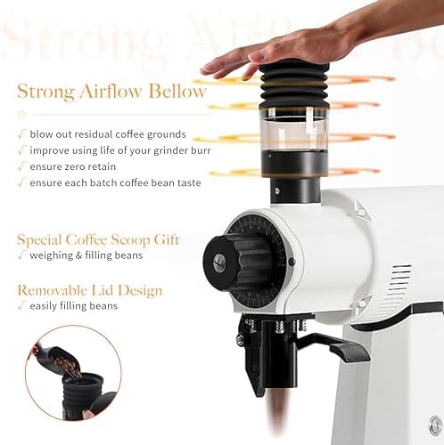 CAFEMASY Clear Single Dose Hopper and Silicone Bellow Compatible with Mahlkonig EK43 Coffee Grinder Cleaning Tool - Image 3