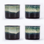 Espresso Cups Set of 2, Ceramic Espresso Cups, Expresso Shots Cups, 2.5oz Tea Cups, Demitasse Cups (4, magic outside) by RISTEASO