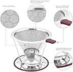 Stainless Steel Coffee Filter with Removable Stand, Travel Coffee Strainer - Image 2