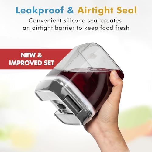 Shazo 9PC (0.5L, 2.1 Cup, 17oz) Airtight Food Storage Containers + 9 Spoons - Image 2