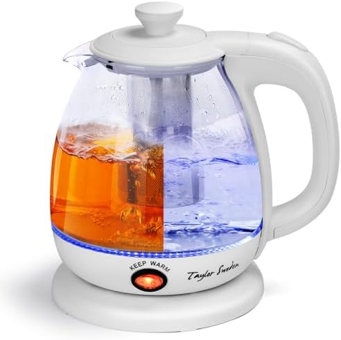 Taylor Swoden Electric Kettle With Tea Infuser, 1L, White by TaylorSwoden