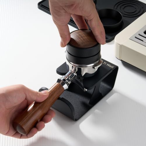 Espresso Tamping Station, Stainless Steel Portafilter Holder, Fits 51mm/54mm/58mm Spouted and Bottomless Portafilters, Espresso Accessories - Image 5