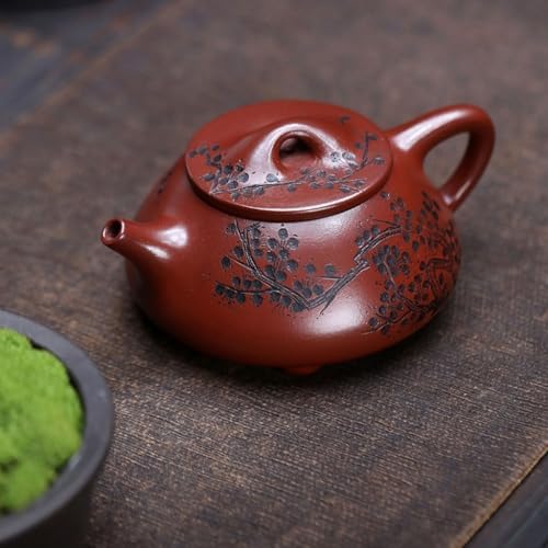 Tea Kettle Stovetop Creative Purple Clay Hand-carved Plum Blossom Teapot Home Desktop Tea Infuser Tea Pots for Stove Top - Image 6