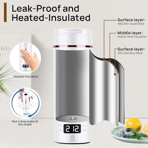Portable Electric Kettle with Drinking Spout, Plug-in with Travel Bag, 450mL 304 Stainless Steel, 4 Preset Temp, Rapid Boiling – Home/Office/Hotel/Caravan/Dorm/Business Trip - Image 5
