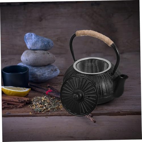Cast Iron Teapot for Brewing Water 600ml with Tea Filter - Image 6