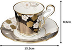 Noritake coffee cup and saucer 200cc Ayaminamo cherry blossoms gold and silver colors bone china T52506 / 4939-1 - Image 7