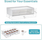 Vtopmart White Stackable Storage Drawers, 2 Pack Wide Organizers - Image 2