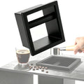 Espresso Knock Box Chute, Stainless Steel Built-in Desktop Coffee Knock Box with Detachable Rubber Rod, Rectangle Bottomless Espresso Knock Box (Black) by Lumirio