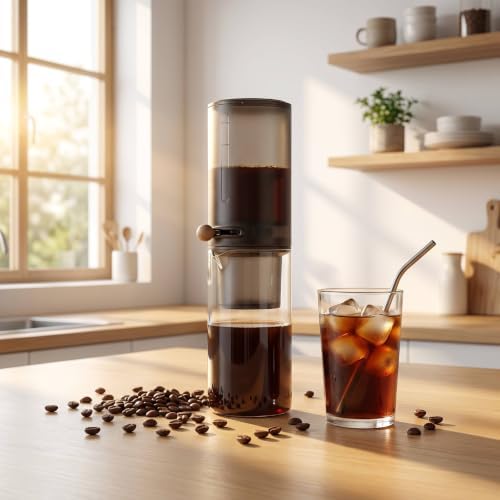Cold Brew Coffee Maker, Japanese Ice Drip Tower, 400ml Borosilicate Glass - Image 6