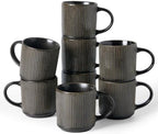 famiware Coffee Mug Set of 8, Star 12 oz Ceramic Mugs Cups Set with Handle by Famiware